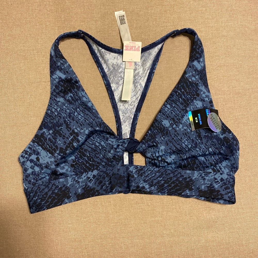 Blue print sports bra